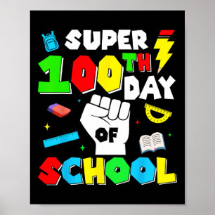 Póster Control De Juegos Nivel 100 Días De Escuela Desblo