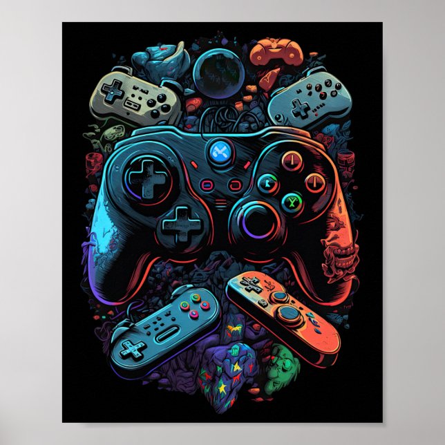 Póster Control de videojuegos de jugador 19 (Frente)