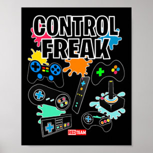 Póster Control Freak - Video Game Gamer Fun