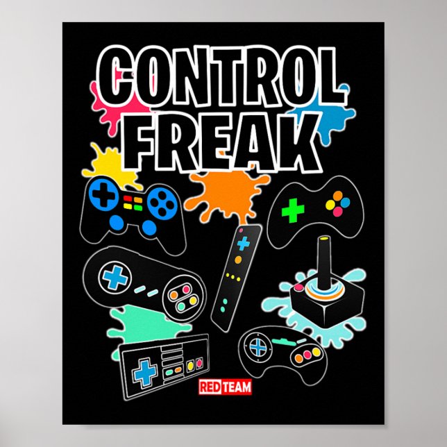 Póster Control Freak - Video Game Gamer Fun (Frente)