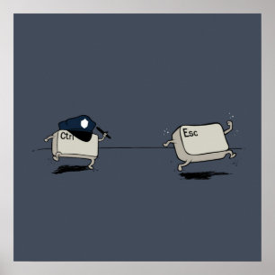 Póster Control frente a escape