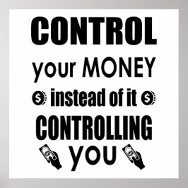 Póster Controla tu dinero Poster de citas de Dave Ramsey