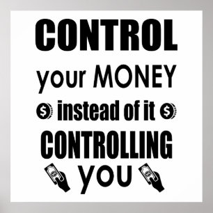 Póster Controla tu dinero Poster de citas de Dave Ramsey