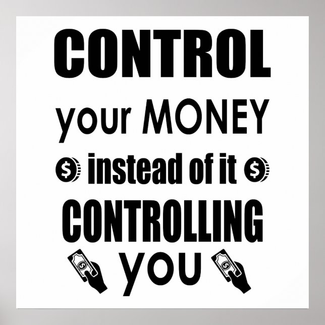 Póster Controla tu dinero Poster de citas de Dave Ramsey (Frente)
