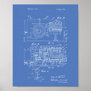 Póster Controlador automático 1973 Patent Art Blueprint