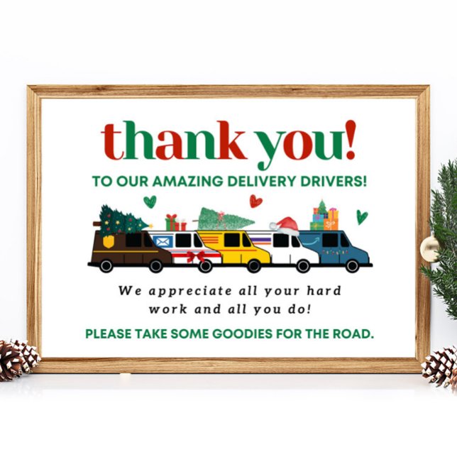 Póster Controlador de entrega de Navidades imprimibles Gr (Printable Instant Download or Shipped To Your Home)