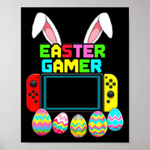Póster Controlador de juegos divertido para niños gamers