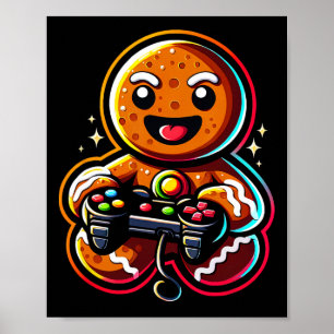 Póster Controlador de videojuego de jengibre jugando Game