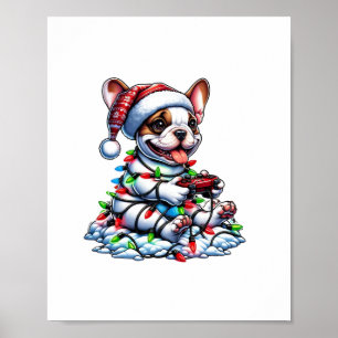 Póster Controlador de videojuegos de Bulldog francés Ligh