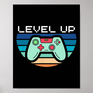 Póster Controlador de videojuegos de nivel