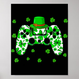 Póster Controlador de videojuegos irlandés St Patricks Da