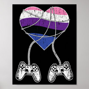 Póster Controlador de videojuegos Lg de juego de orgullo