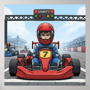 Póster Controlador Go-Kart determinado
