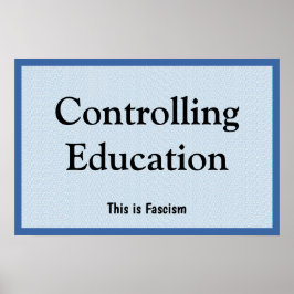 Póster Controlar la educación