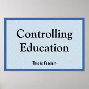 Póster Controlar la educación