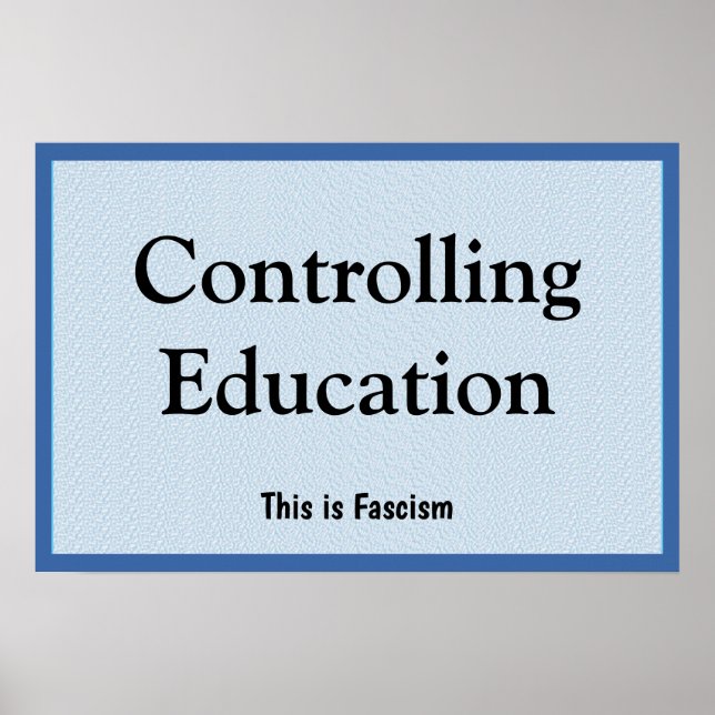 Póster Controlar la educación (Frente)