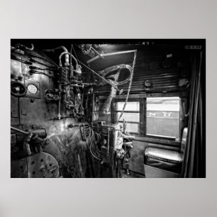 Póster CONTROLS of STEAM LOCOMOTIVE NO. 611 c. 1950