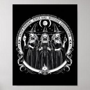 Póster Convención anual de 1692 brujas de Chicas de la ép