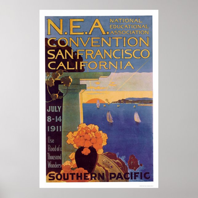 Póster Convención de Educación de San Francisco 1911 (Frente)
