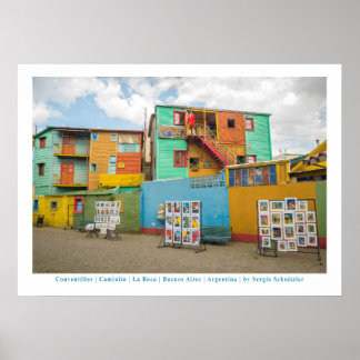 Póster Conventillos en Caminito, Buenos Aires