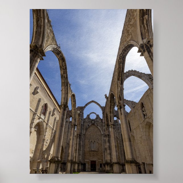 Póster Convento do Carmo en Lisboa (Frente)