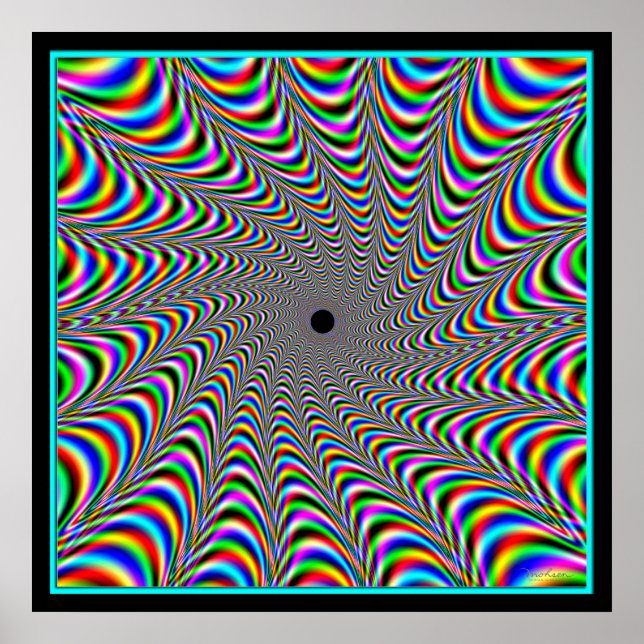 Póster Convergencia de colores vibrantes (Frente)