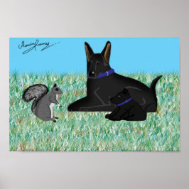 Póster Conversación de ardilla.