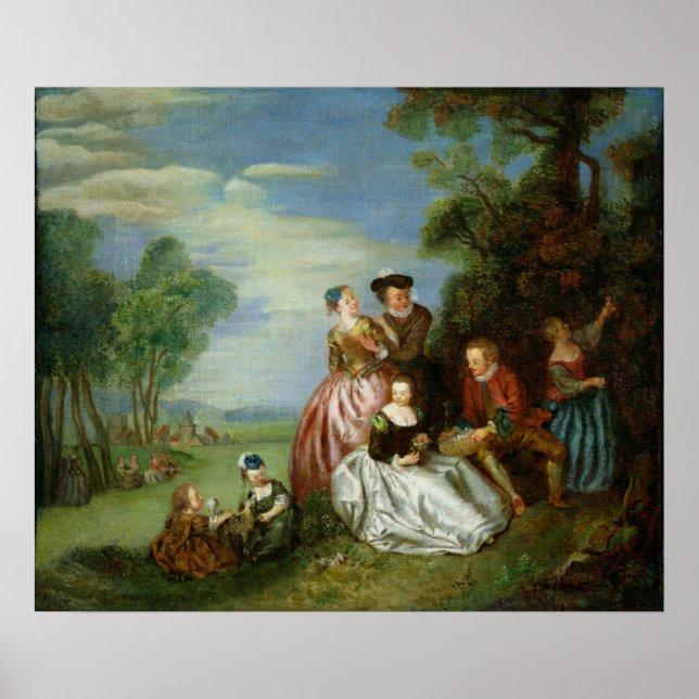 Póster Conversación en un parque (Frente)