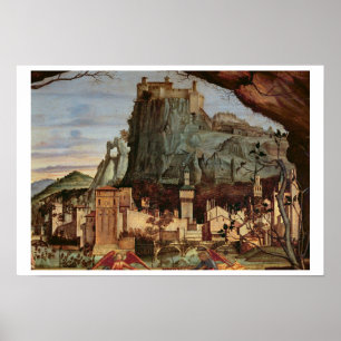 Póster Conversazione de Sacre, detalle de la ciudad y