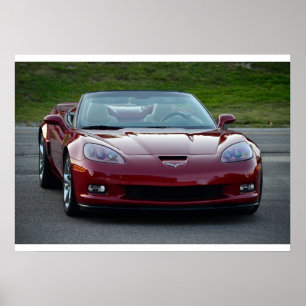 Póster Convertible magnífico del deporte del Corvette C6