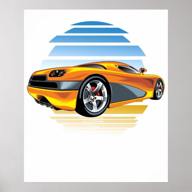 Póster convertir coche 4 (Frente)