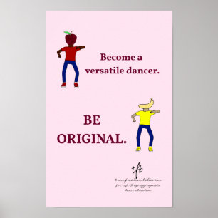 Póster Convertirse en un bailarín versátil rosado ballet
