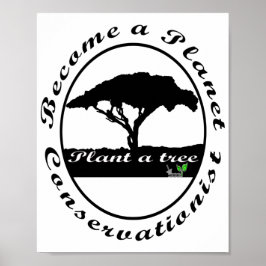 Póster Convertirse en un planeta conservacionista
