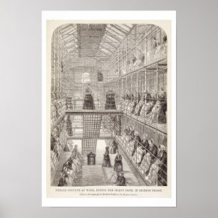 Póster Convictas en el trabajo durante la hora de silenci