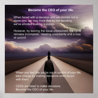 Póster Conviértete en el CEO de tu vida.