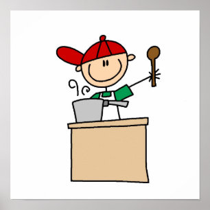 Póster Cook de la figura del stick masculino