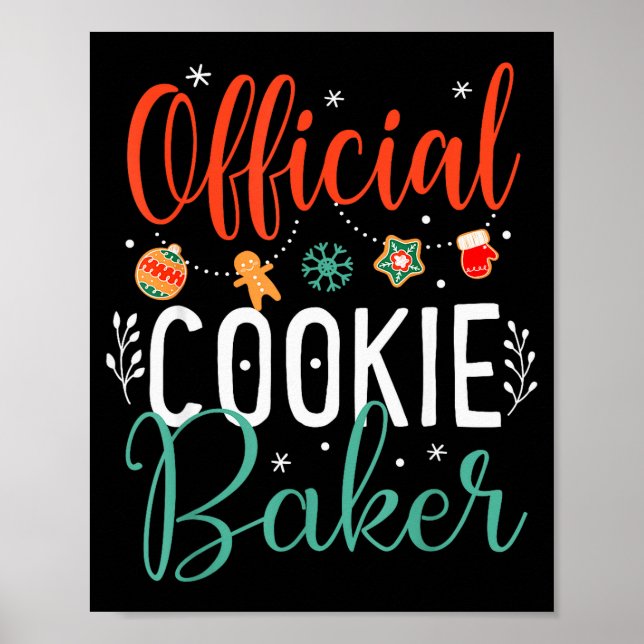 Póster Cookie Baker Funny Christmas Couples Matching  (Frente)