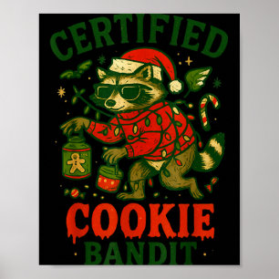 Póster Cookie Bandit con certificación, Navidades diverti