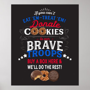 Póster Cookie Booth Poster Donate to the Troops