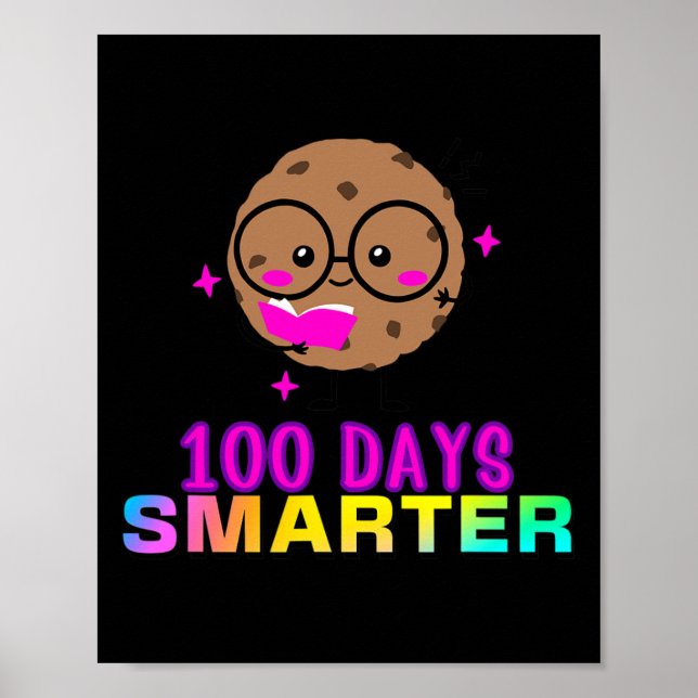 Póster Cookie inteligente de 100 días más inteligente con (Frente)