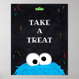 Póster Cookie Monster | 1 Cumpleaños Tomen Un Trato