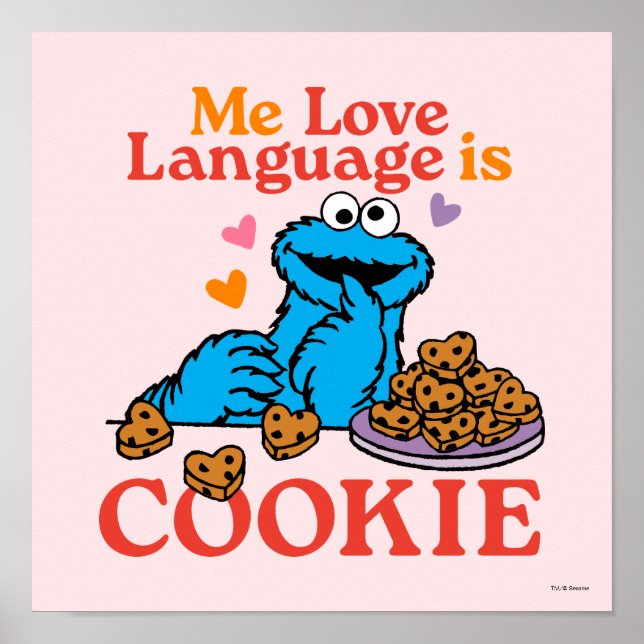 Póster Cookie Monster | Cita el día de San Valentín (Frente)