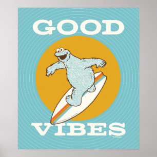 Póster Cookie Monster Good Vibes