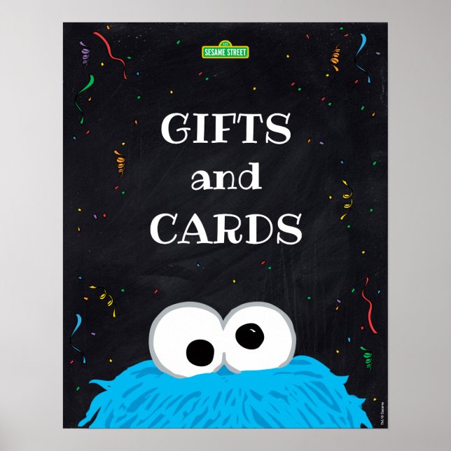 Póster Cookie Monster | Regalos y tarjetas de cumpleaños  (Frente)