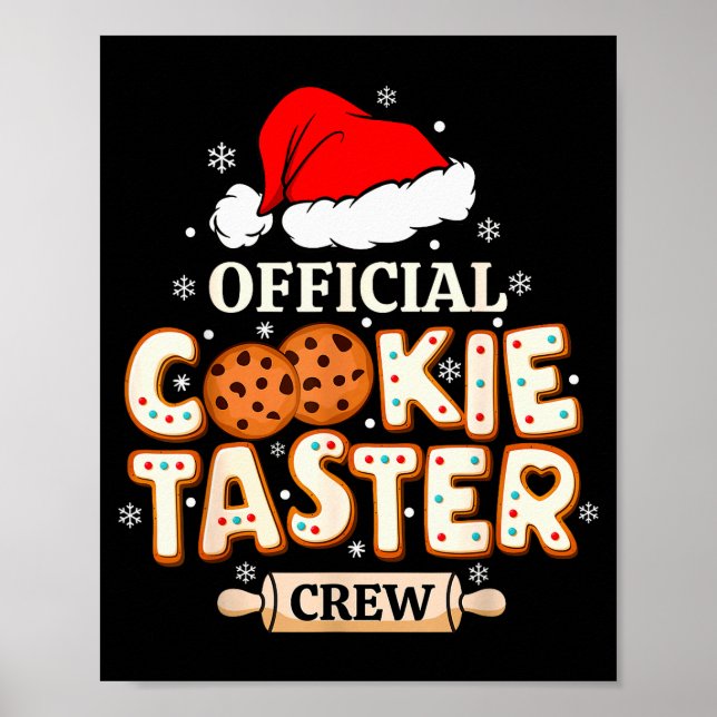 Póster Cookie Taster Crew, Funny Christmas Baking Team  (Frente)