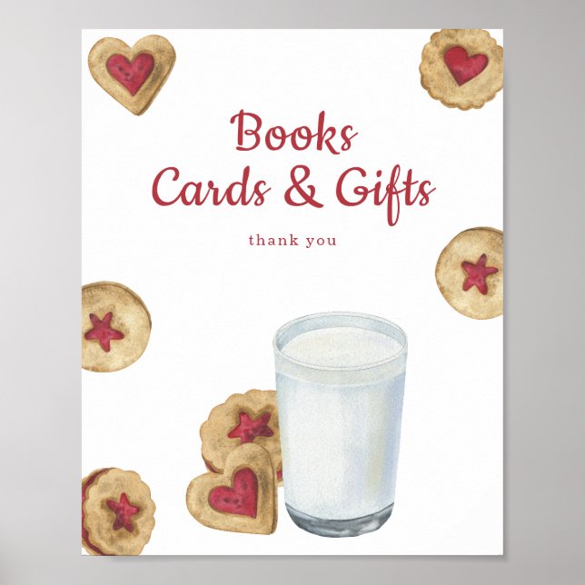 Póster Cookies Baby shower Books cards and gifts (Frente)