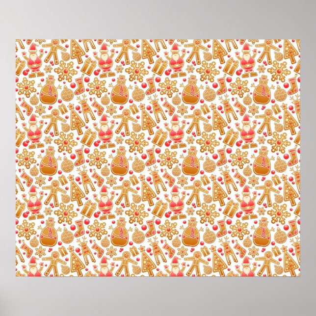 Póster Cookies de los Navidades de pan de jengibre de San (Frente)