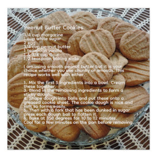 Póster Cookies de mantequilla de cacahuete