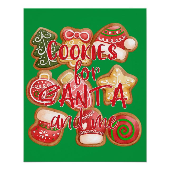 Póster Cookies Para Santa Y Para Mí - Navidades (Anverso)