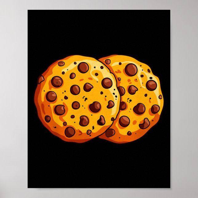 Póster Cookies Shirt Men Women Kids Chocolate Chip Cookie (Frente)
